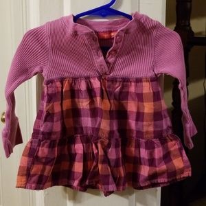 Girls Size 18M Pink & Plaid Shirt